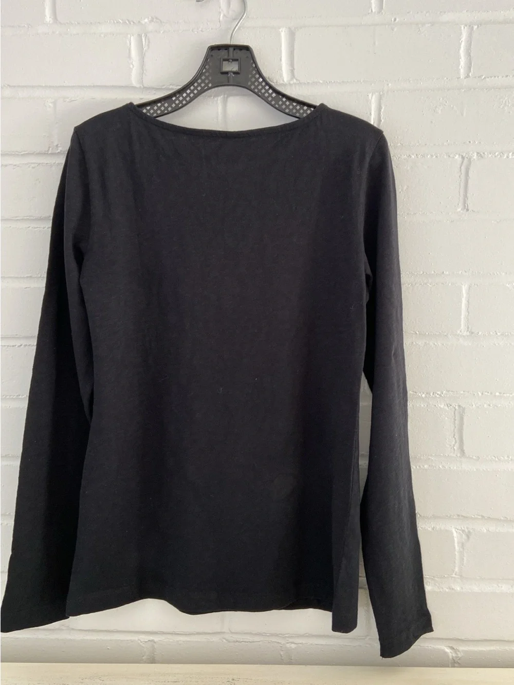 New With Tags J.Crew Classic Black Long-Sleeve Women's Top